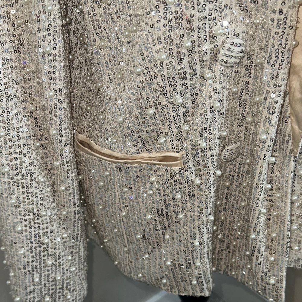Shimmering Sequin & Pearl Blazer - Picture 3 of 10